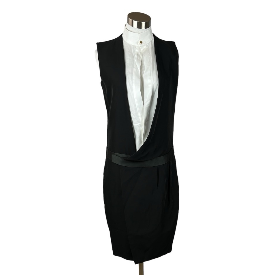 Celine Phoebe Philo Era Tuxedo Dress Size S, Us4, Fr36